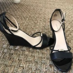 Nine West Fastness Black Wedge Sandal